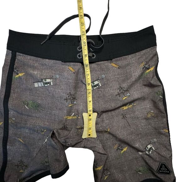 Prana Men's High Seas Boardshort Granite Big Island Shorts Swim Trunks Size 28 - Picture 9 of 10